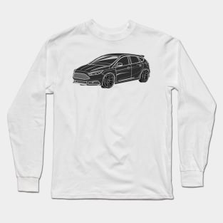 Ford Focus ST sportscar Long Sleeve T-Shirt